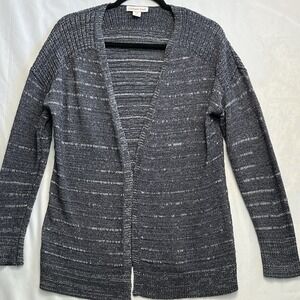 Coldwater Creek Women's Cardigan Sweater  Navy Size M Open Front